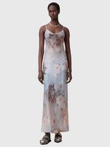 AllSaints Bryony Maxi Dress, Soft Blue/Multi