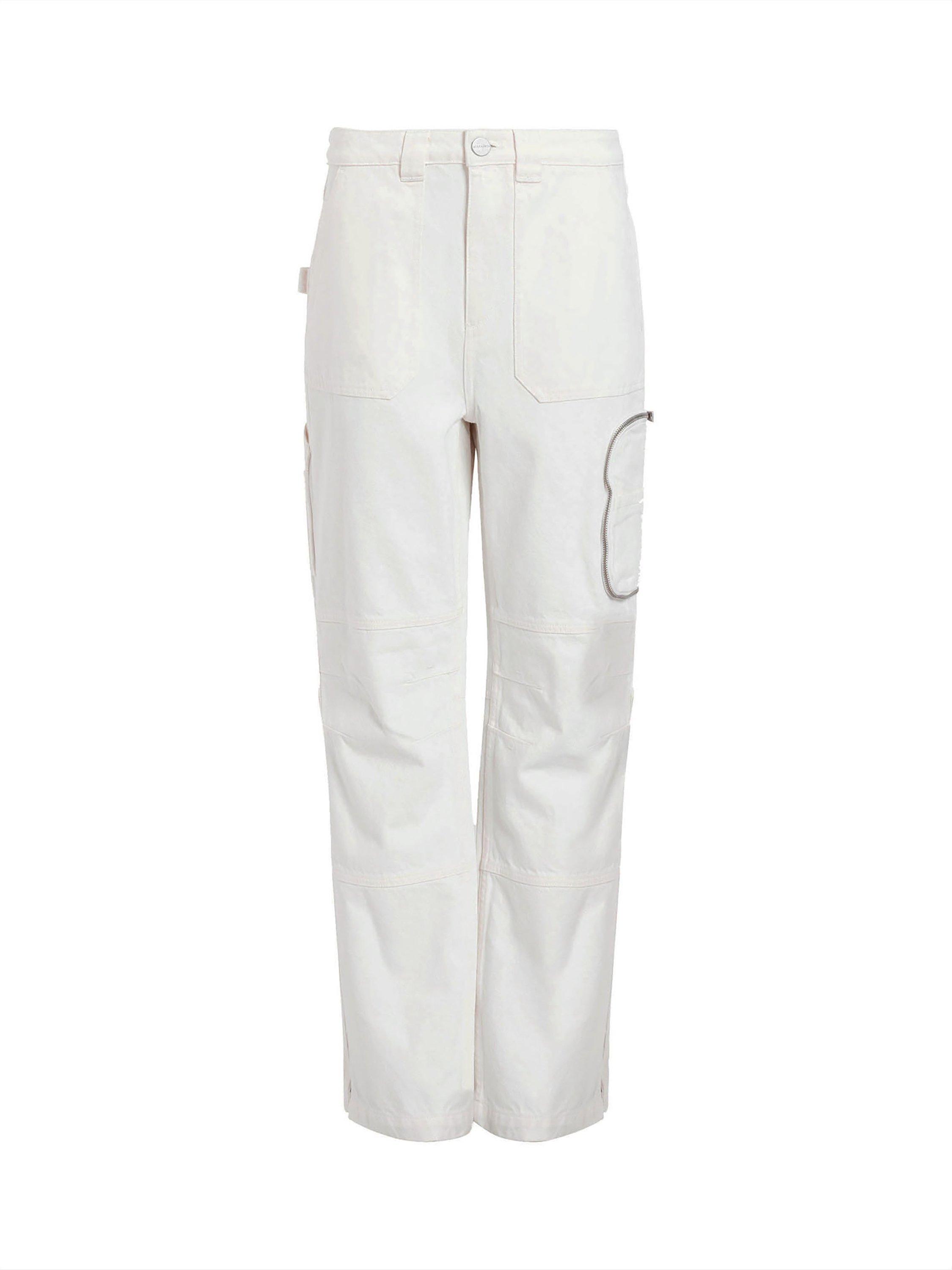 Product image 4 of 8, which shows AllSaints Florence Cargo Jeans, Off White, 25