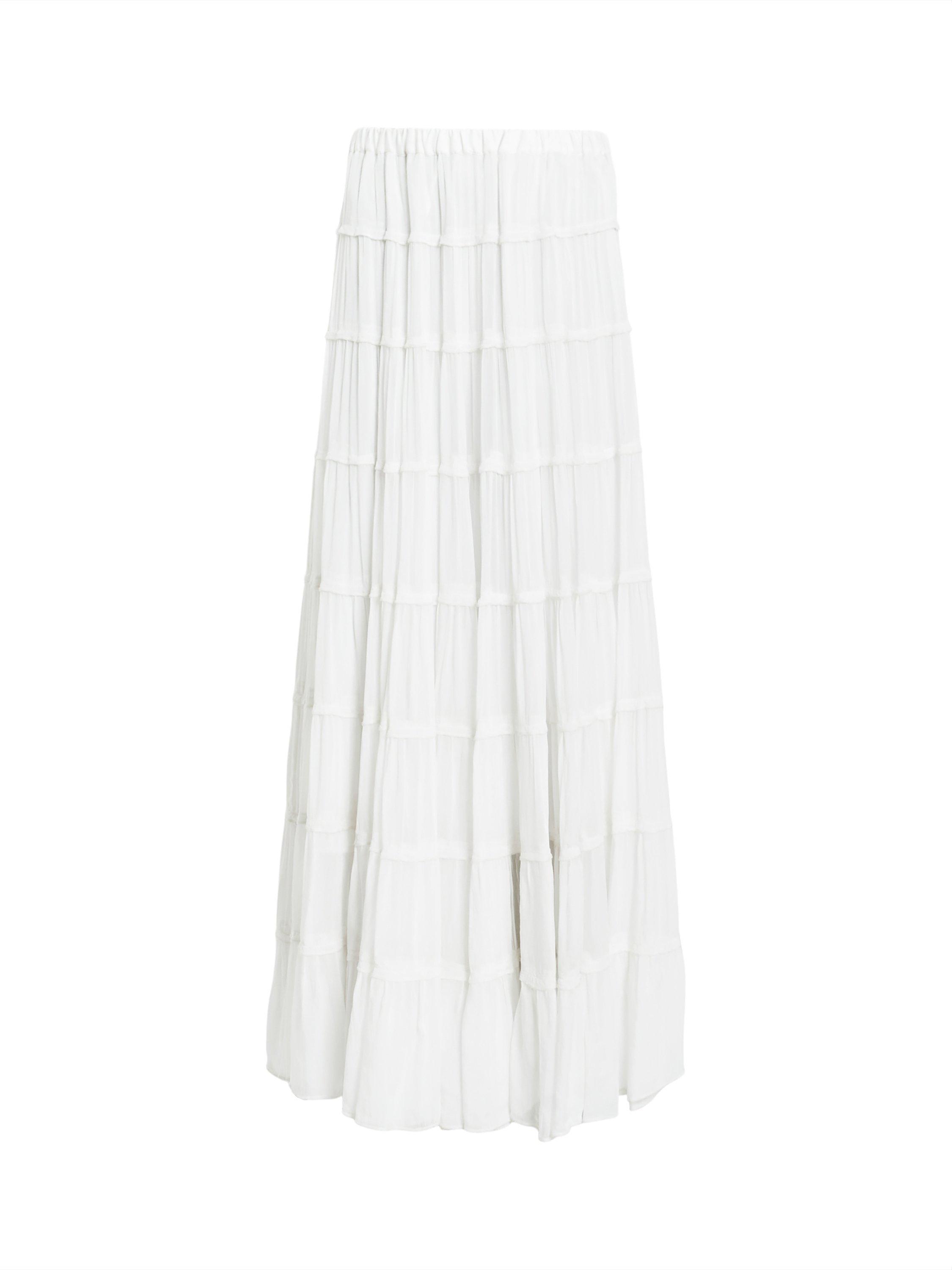 Product image 4 of 7, which shows AllSaints Eva Maxi Skirt, White, 10