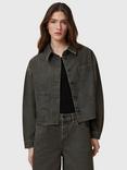 AllSaints Nicky Denim Shacket, Golden Black
