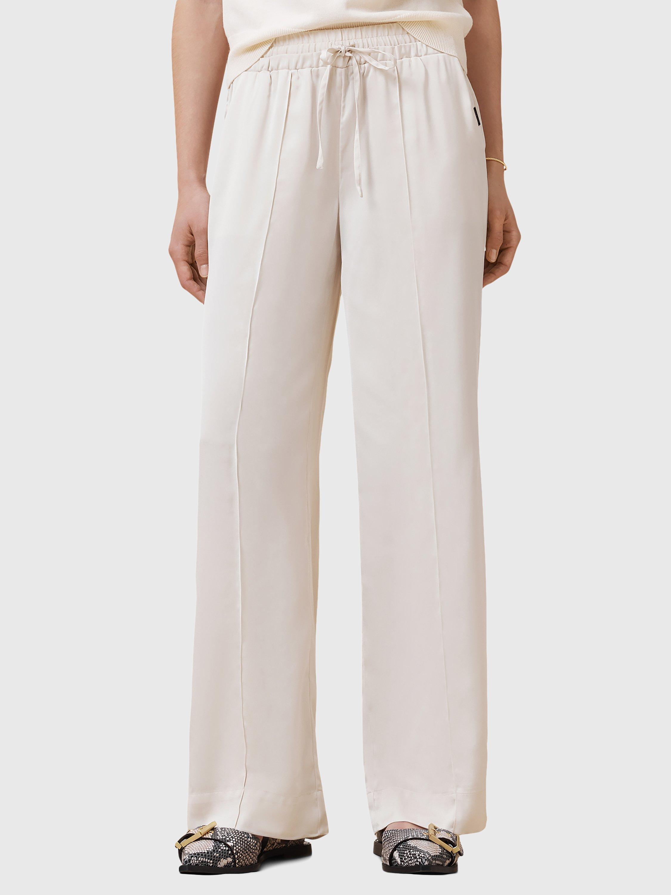 AllSaints Alba Satin Trousers, Tofu White