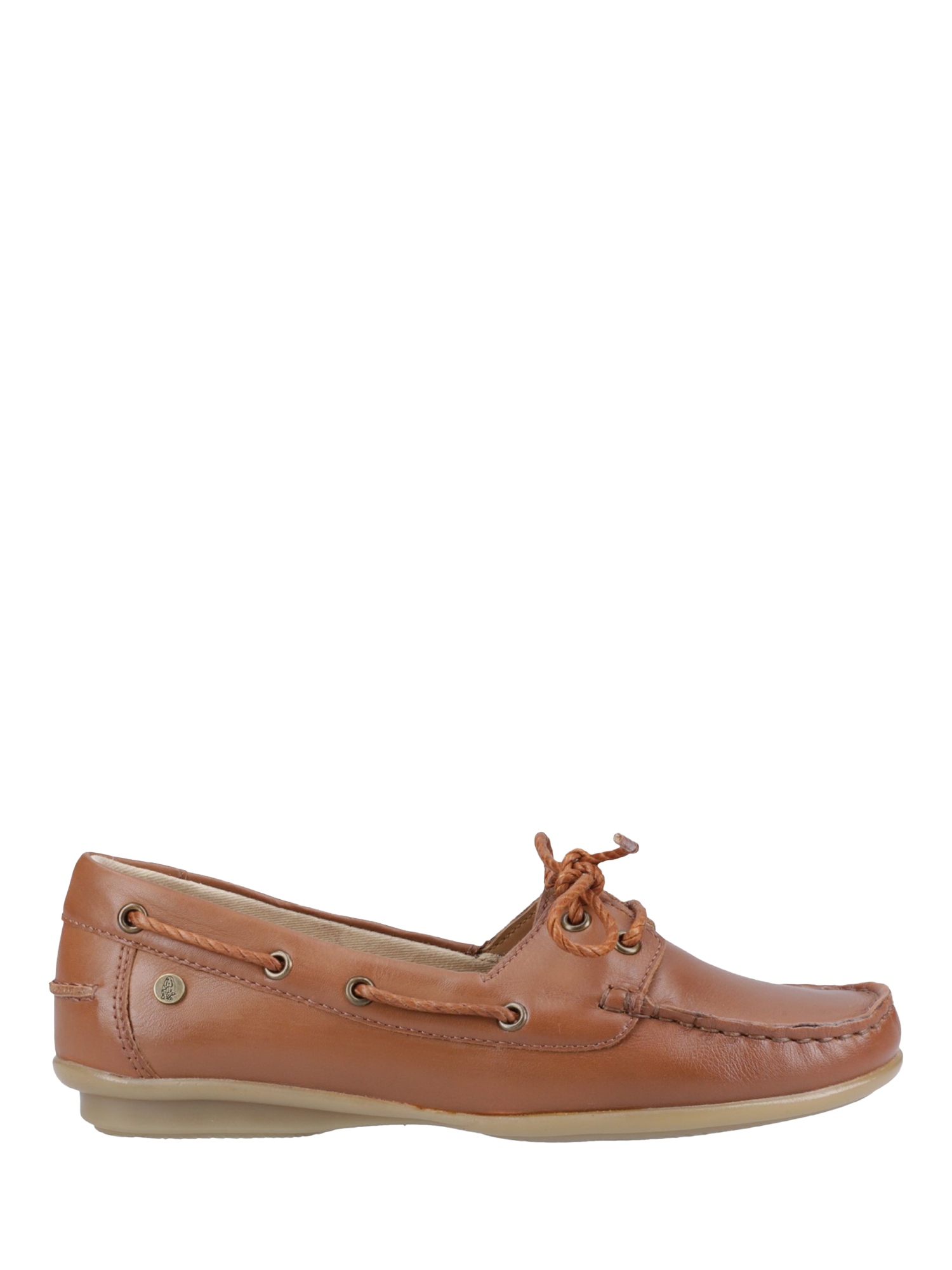 Hush Puppies Irene Leather Boat Shoes, Tan