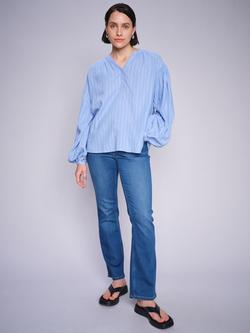 MOS MOSH Ashley Kick Flare Jeans, Mid Blue - view 2, Mid Blue