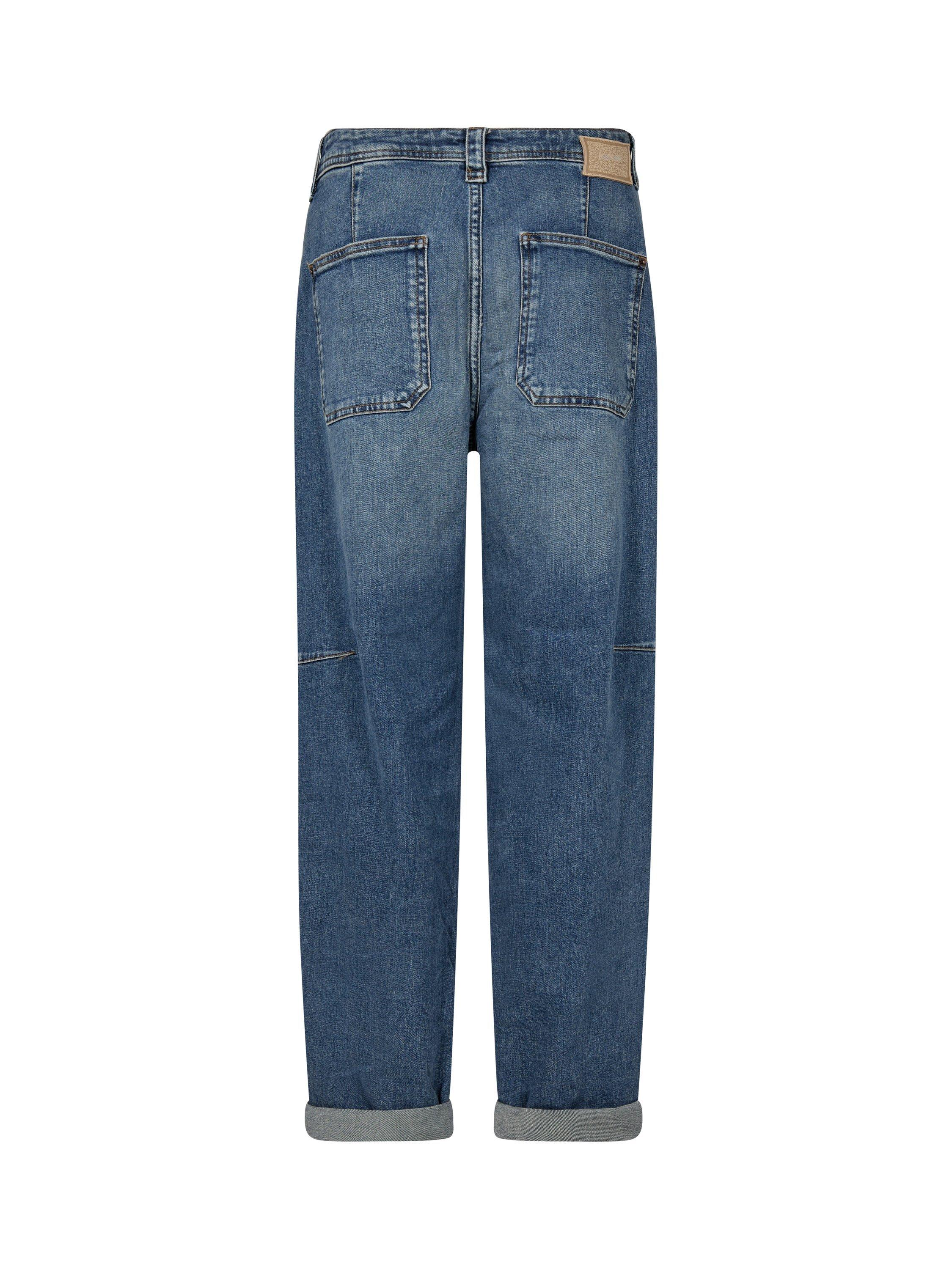 Product image 4 of 4, which shows MOS MOSH Aymen Kyoto Barrel Leg Jeans, Mid Blue, 28R