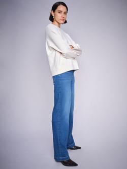 MOS MOSH Dara Deluxe Wide Leg Jeans, Mid Blue - view 2, Mid Blue