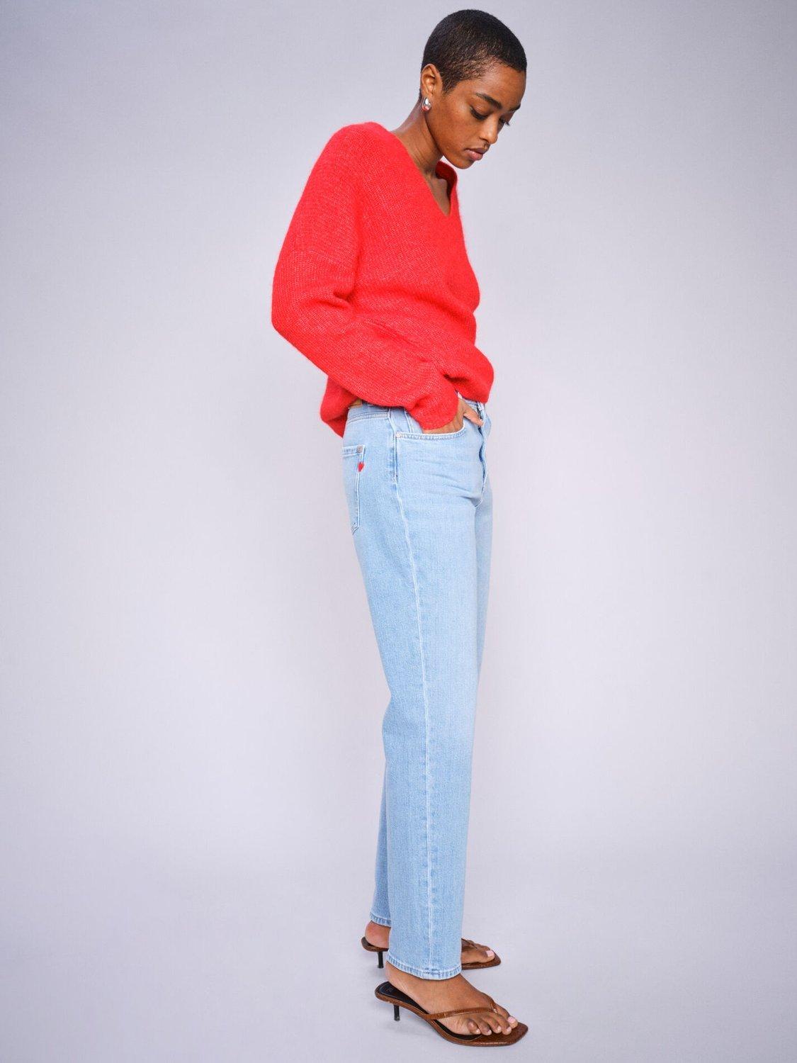 Product image 2 of 6, which shows MOS MOSH Elly Gallon Boyfriend Jeans, Light Blue, 28R