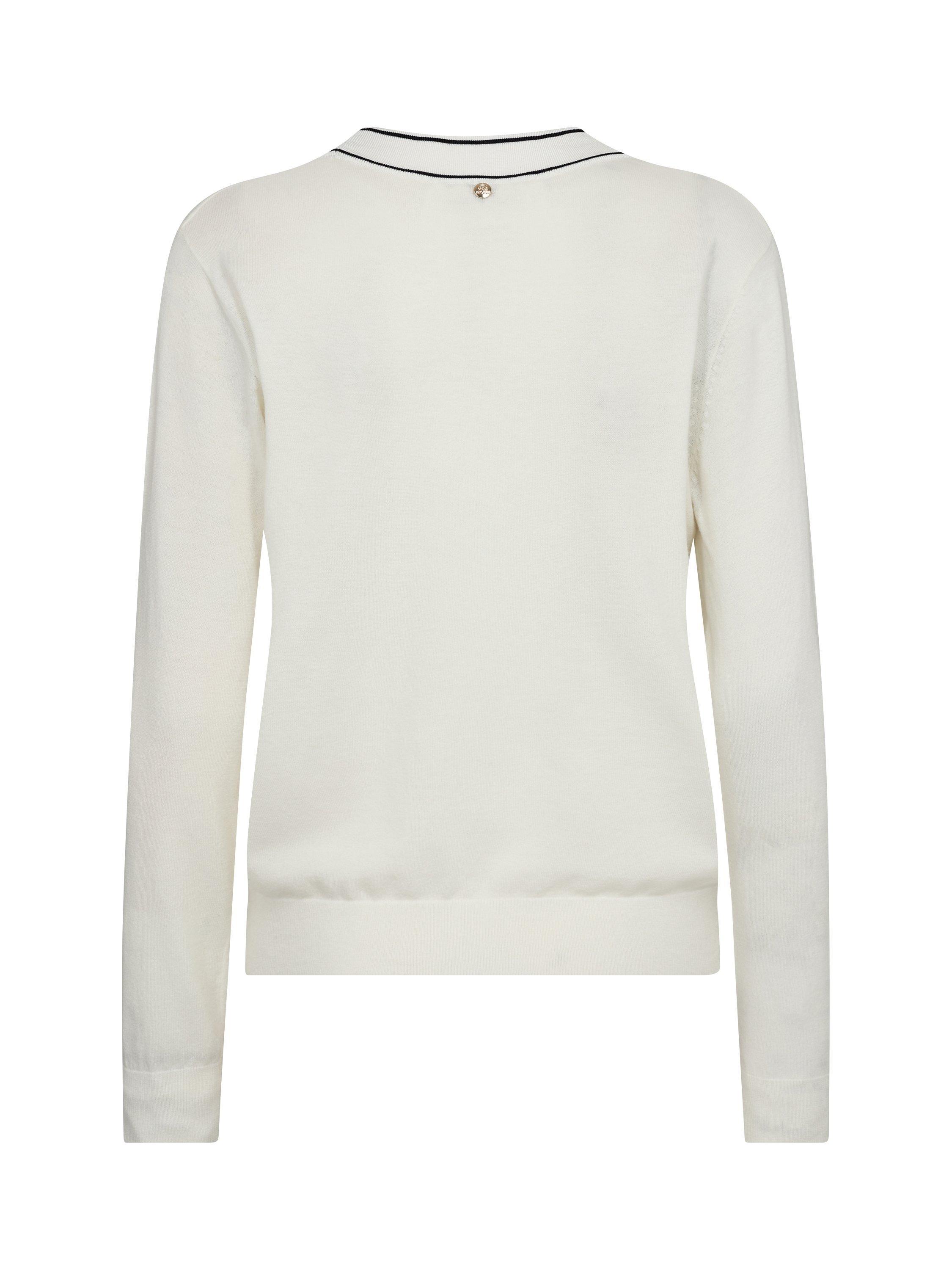Product image 4 of 4, which shows MOS MOSH Relena Wool Blend V-Neck Jumper, Ecru, S