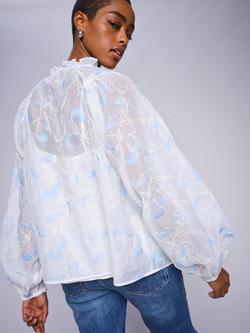 MOS MOSH Eisara Flob Embroidered Top, White - view 2, White