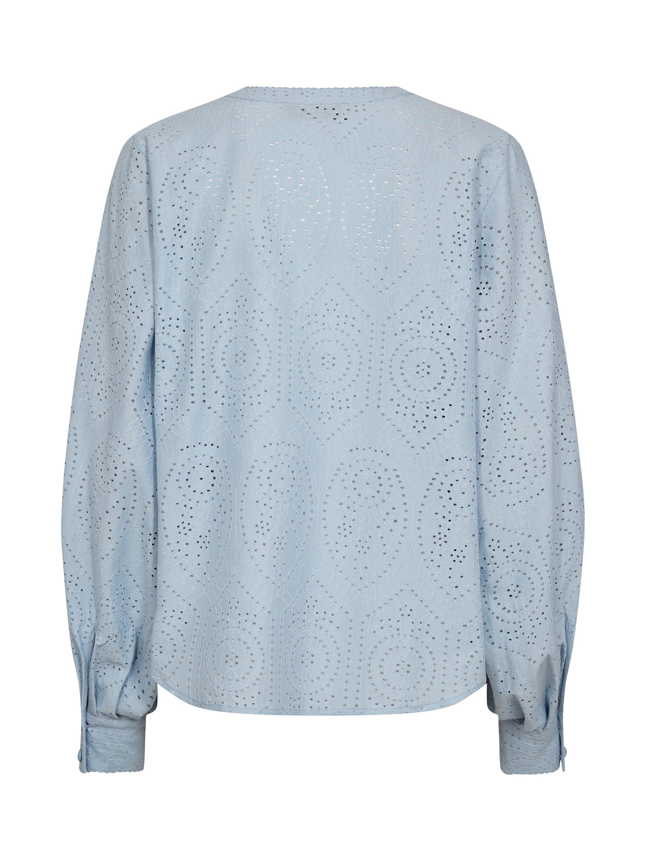 Product image 4 of 7, which shows MOS MOSH Yen Sina Lace Top, Sky Blue, XS
