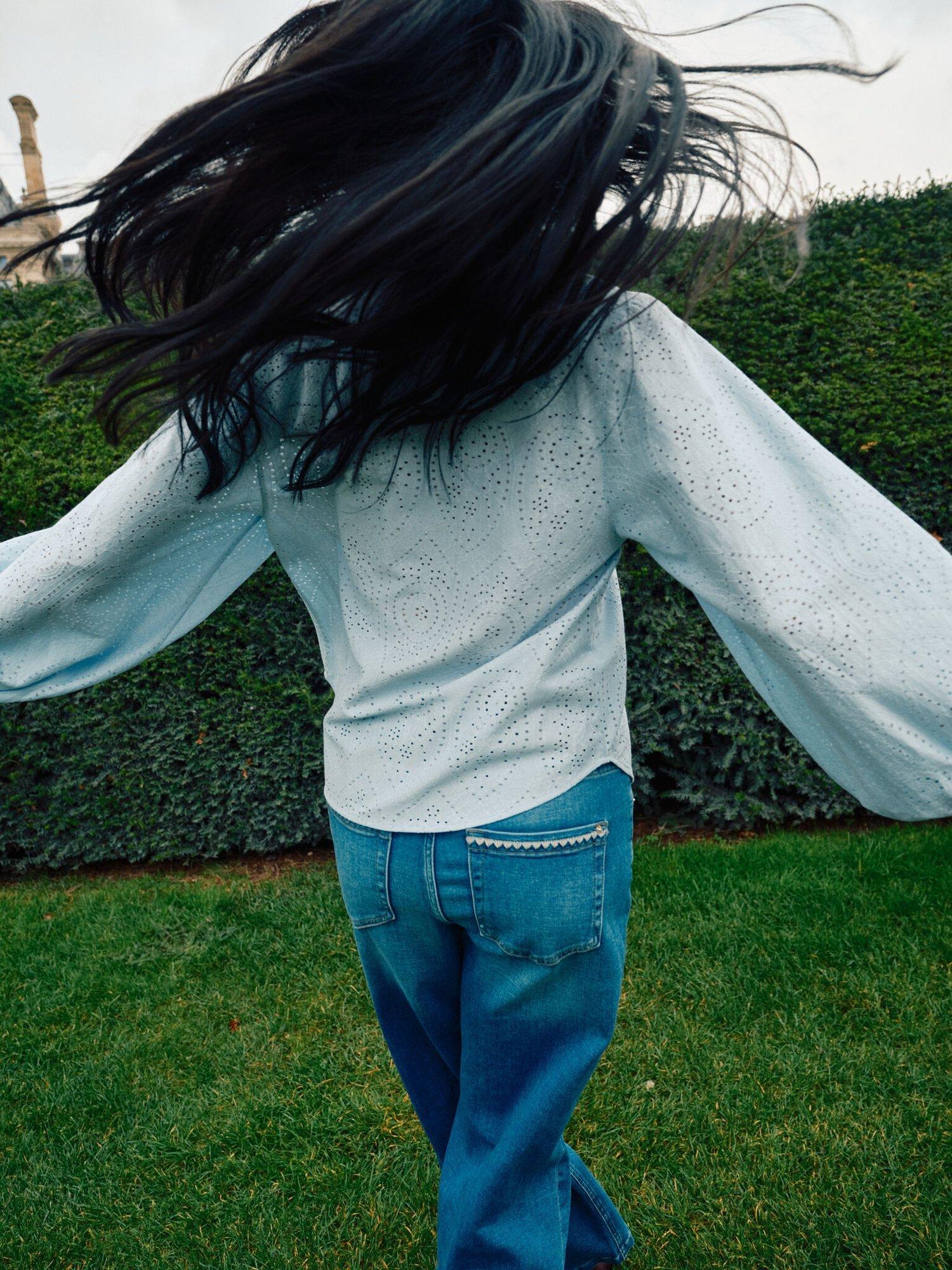 Product image 7 of 7, which shows MOS MOSH Yen Sina Lace Top, Sky Blue, XS