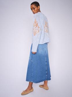 MOS MOSH Janet Shane Denim Skirt, Blue - view 2, Blue