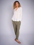 MOS MOSH Maison Cuffed Hem Utility Trousers, Mid Green