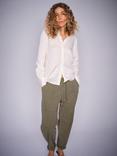 MOS MOSH Maison Cuffed Hem Utility Trousers, Mid Green
