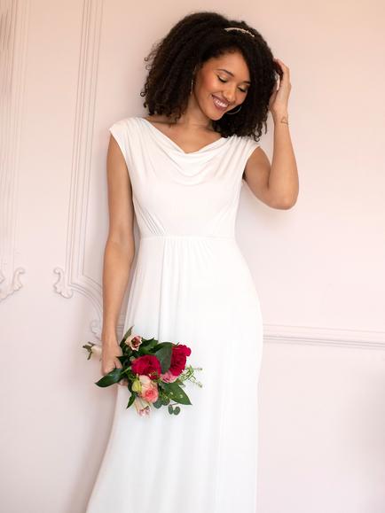 Alie Street Cruise Cowl Neck Wedding Dress, Ivory - view 2, Ivory