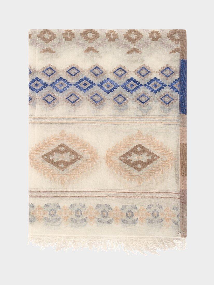 Product image 1 of 2, which shows Gerard Darel Olga Geometric Scarf, Ecru