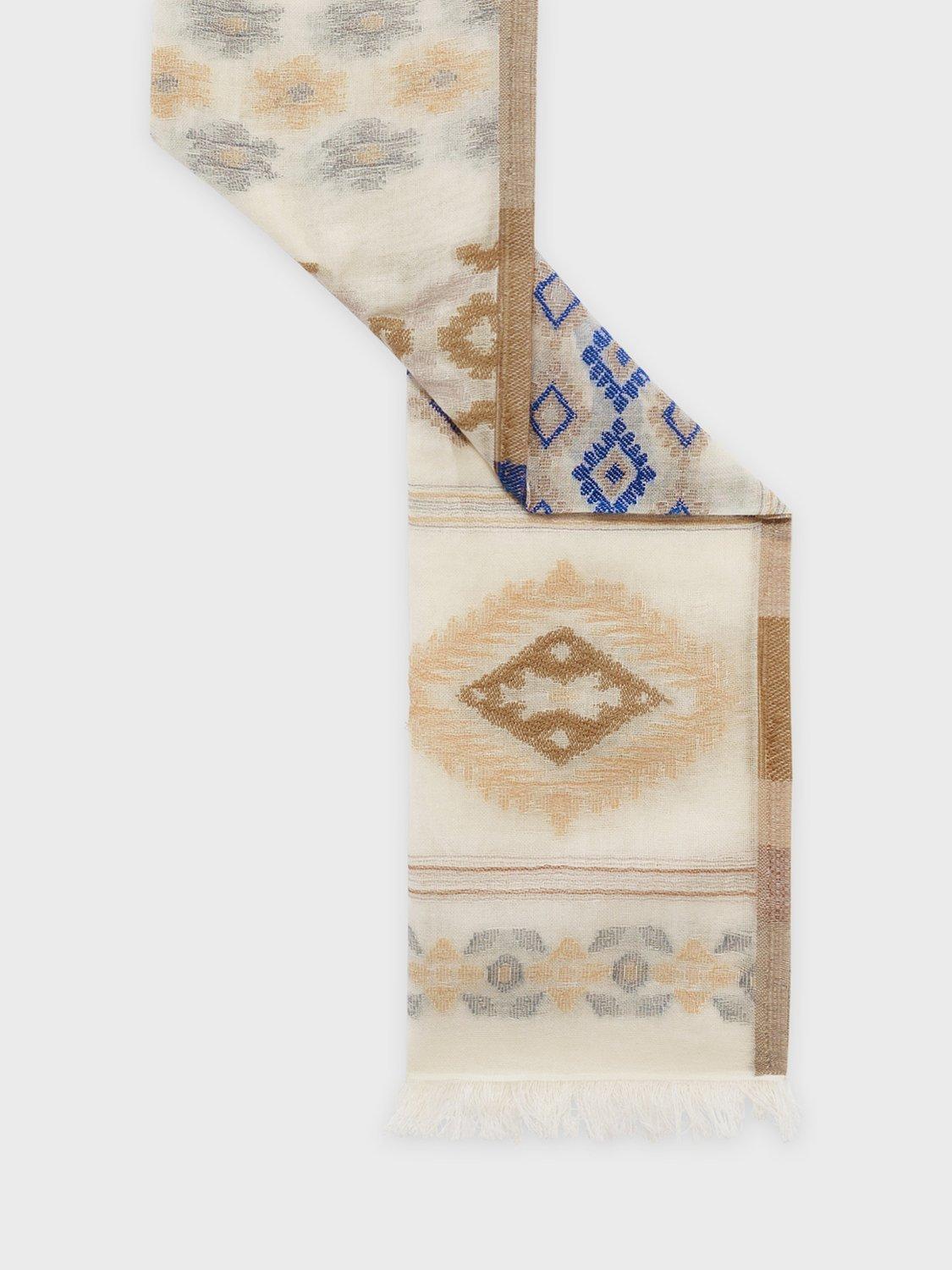 Product image 2 of 2, which shows Gerard Darel Olga Geometric Scarf, Ecru