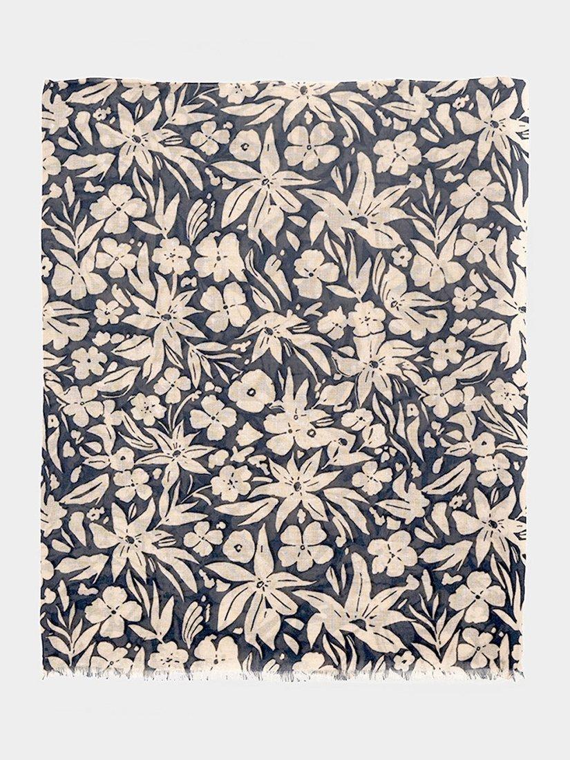 Gerard Darel Oulia Floral Scarf, Navy