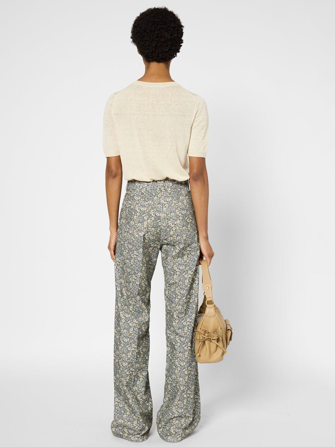 Product image 3 of 5, which shows Gerard Darel Jamy Linen Rich Short Sleeve Jumper, Natural, 8