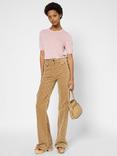 Gerard Darel Jamy Linen Rich Short Sleeve Jumper, Pink
