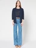 Gerard Darel Janis Open Neck Cardigan, Navy