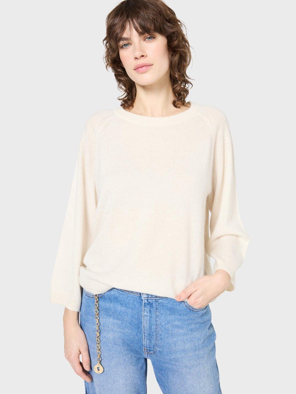Product image 1 of 6, which shows Gerard Darel Jaylene Cashmere Jumper, White, 10