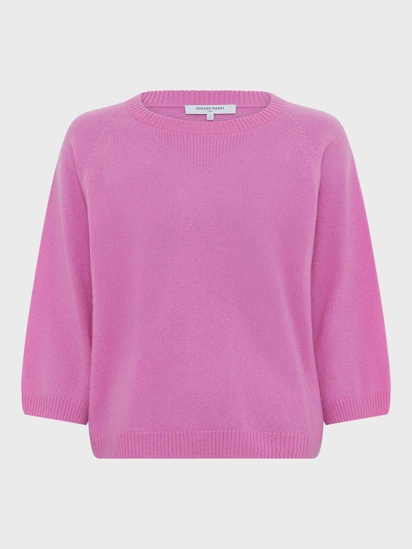 Product image 2 of 2, which shows Gerard Darel Jaylene Cashmere Jumper, Pink, 8