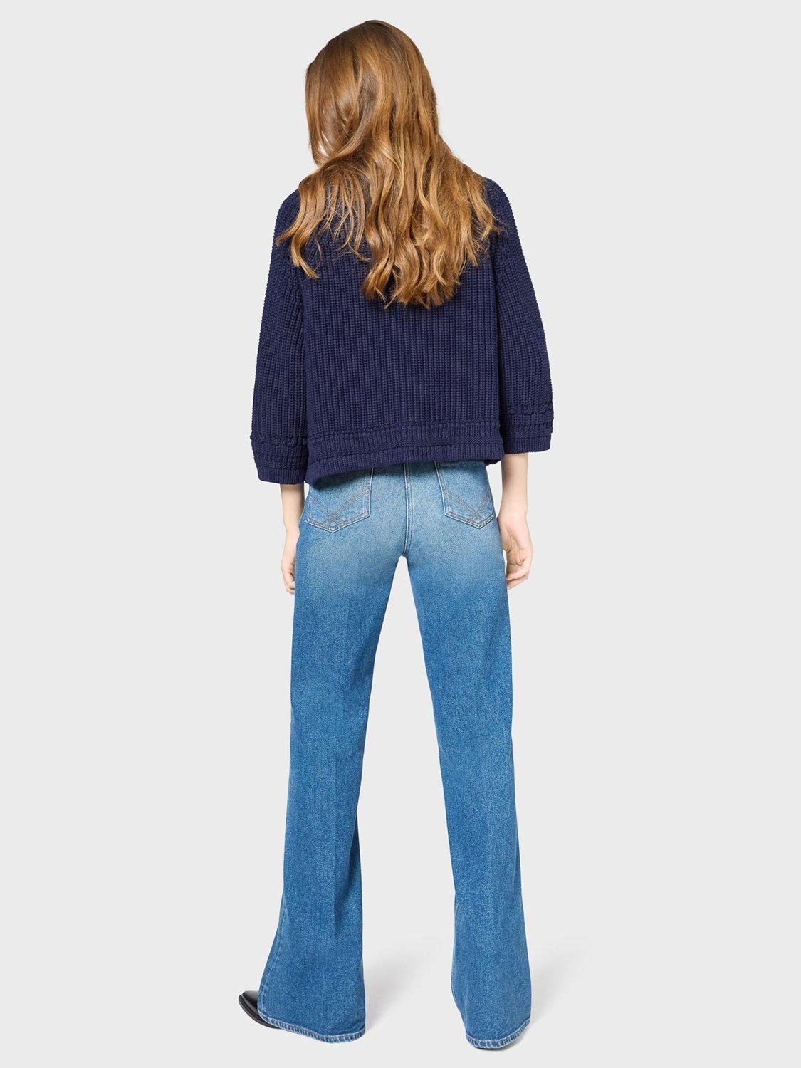 Product image 3 of 6, which shows Gerard Darel Jorine Cotton Cardigan, Navy, 8