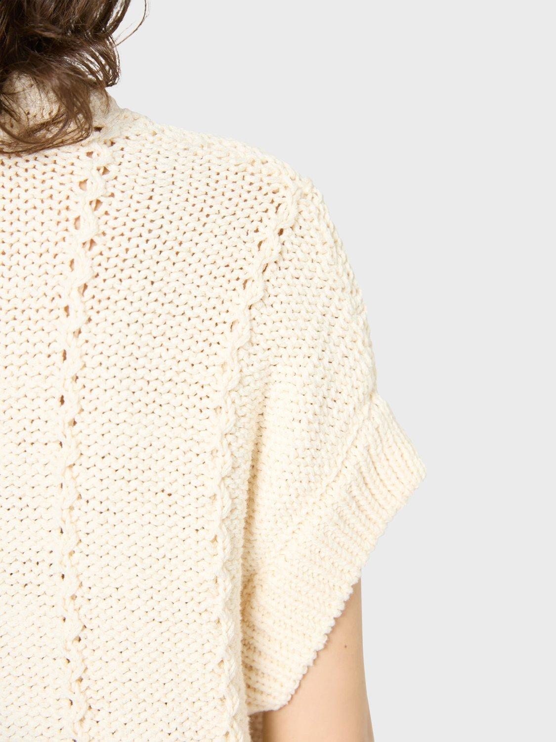 Product image 6 of 6, which shows Gerard Darel Journey Sleeveless Cardigan, Cream, 8