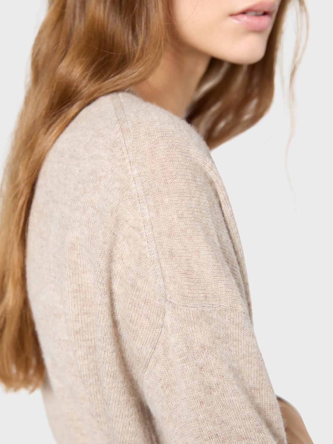 Product image 5 of 5, which shows Gerard Darel Judith Cashmere V-Neck Jumper, Beige, 8