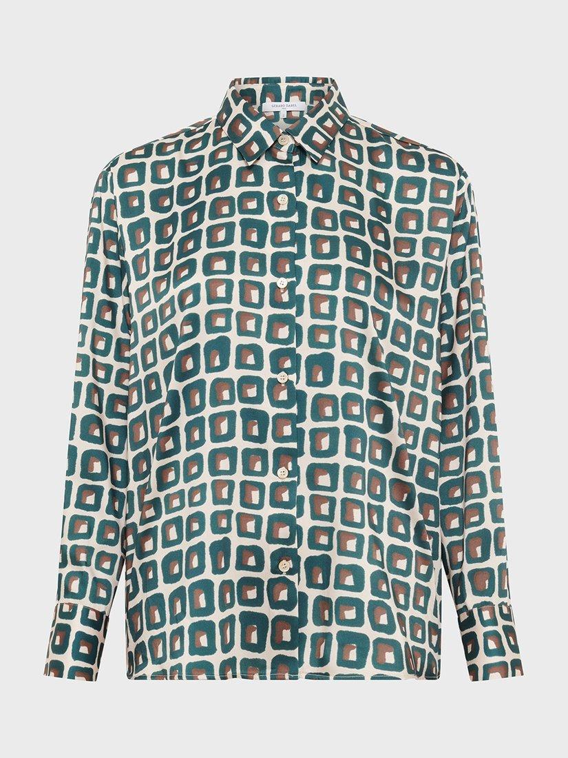 Product image 4 of 6, which shows Gerard Darel Umaya Geometric Shirt, Green, 10