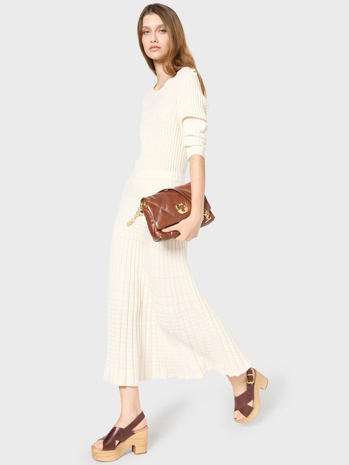 Gerard Darel Valonia Textured Skirt, Ecru
