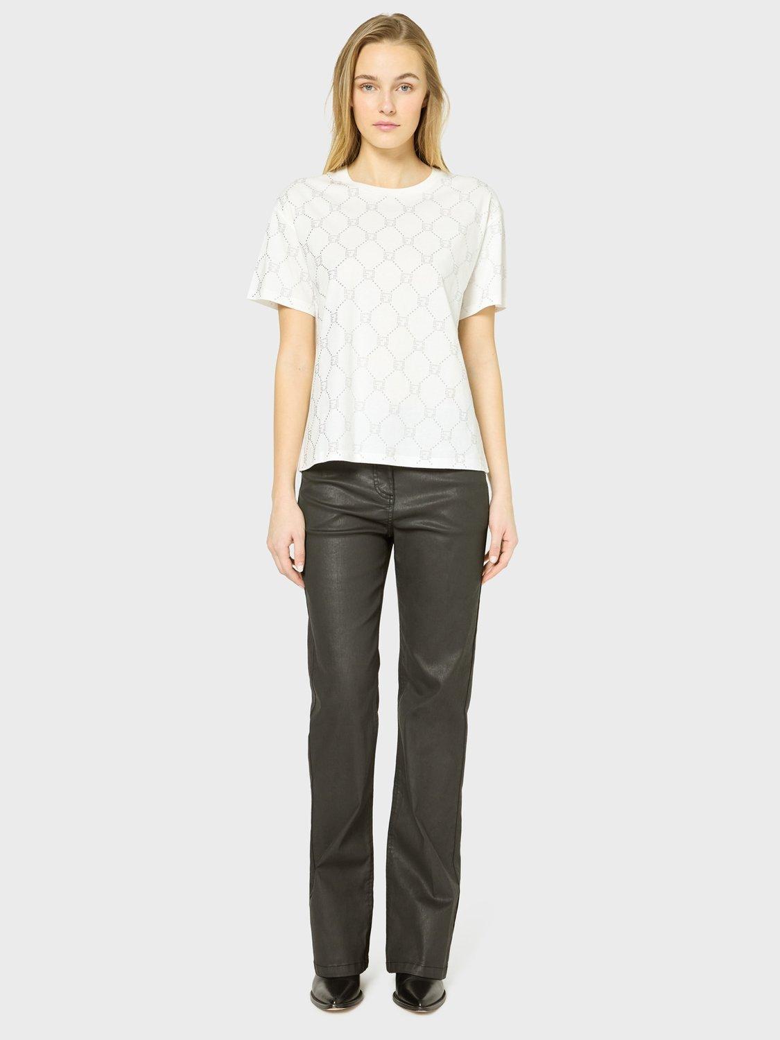 Product image 2 of 5, which shows Gerard Darel Gabrielle Textured Monogram T-Shirt, White, 8