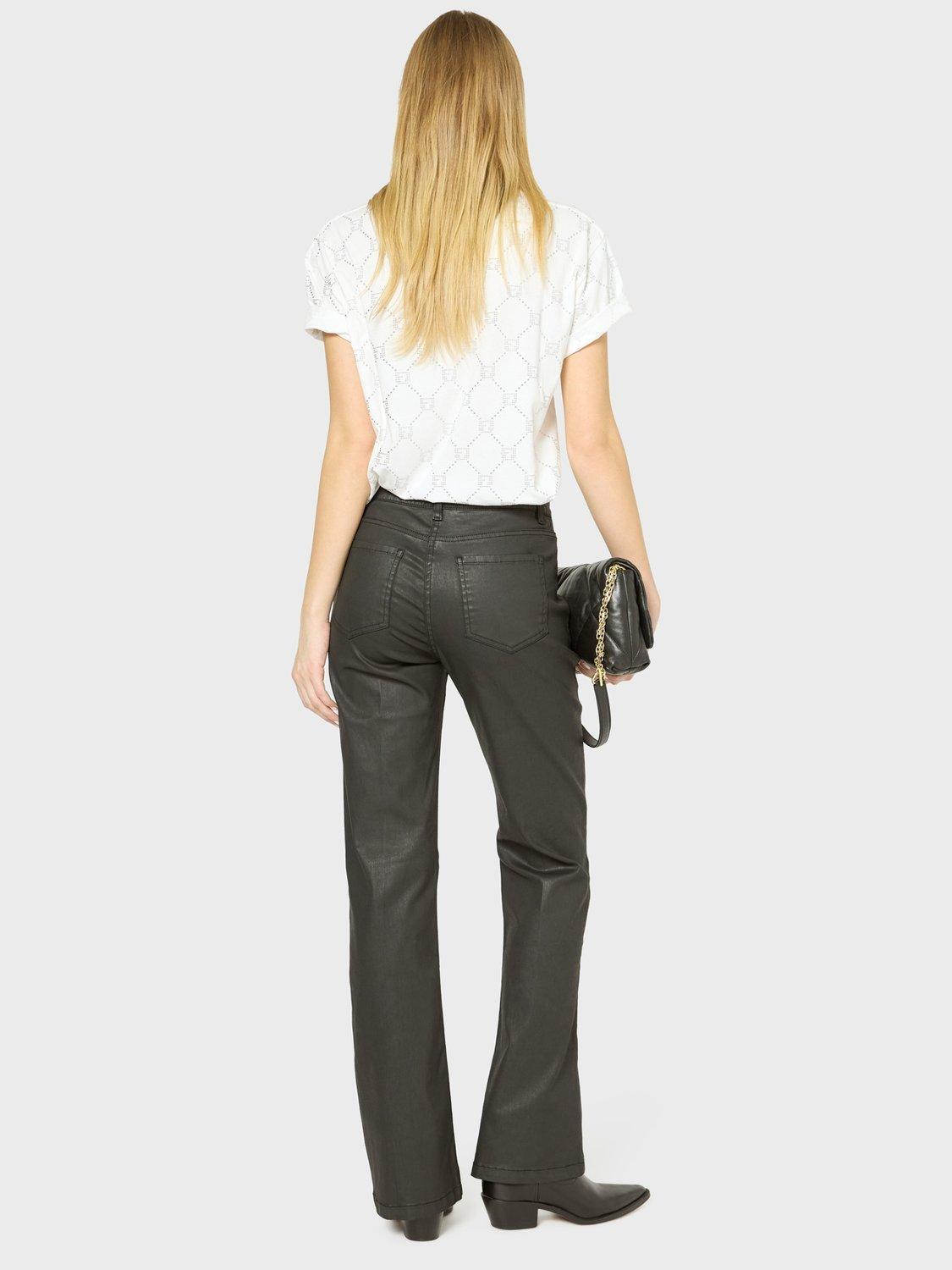 Product image 3 of 5, which shows Gerard Darel Gabrielle Textured Monogram T-Shirt, White, 8