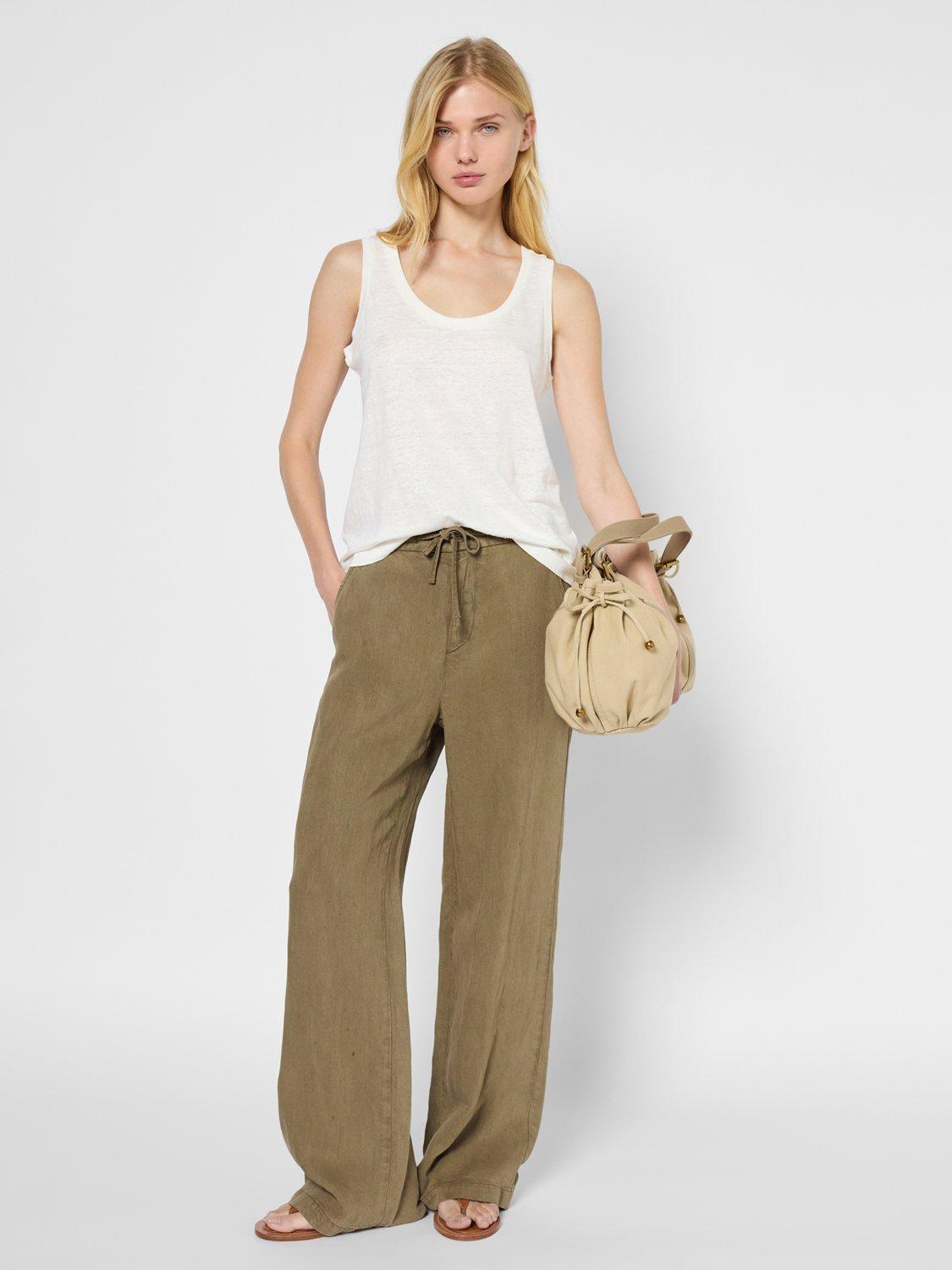 Product image 1 of 1, which shows Gerard Darel Gaia Pure Linen Vest Top, Ecru, 8