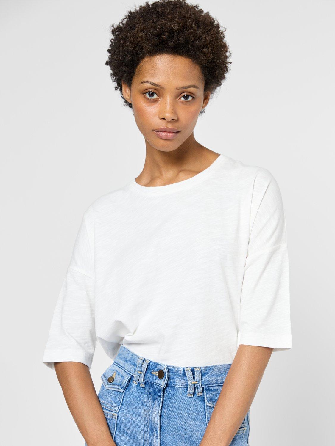 Product image 1 of 1, which shows Gerard Darel Gervoise Marl T-Shirt, White, 10