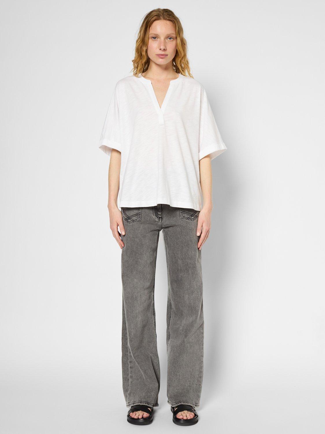 Product image 2 of 2, which shows Gerard Darel Giuliana V-Neck Top, White, 8