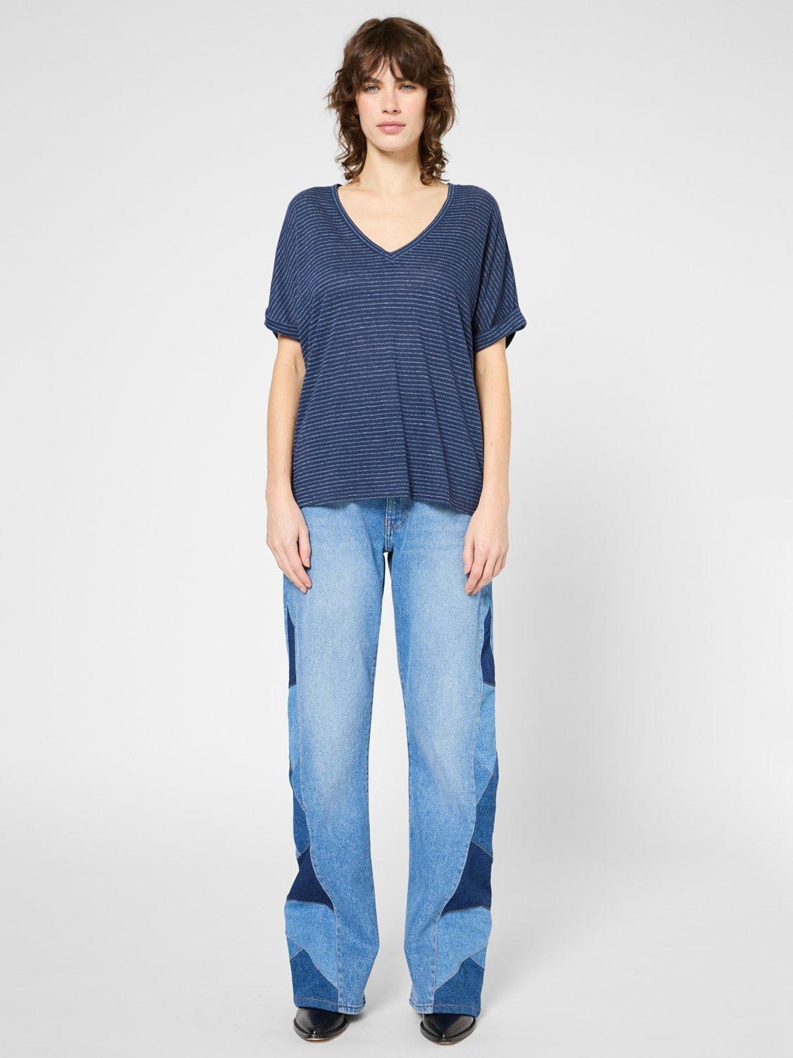 Product image 2 of 6, which shows Gerard Darel Gladys T-Shirt, Indigo, 10