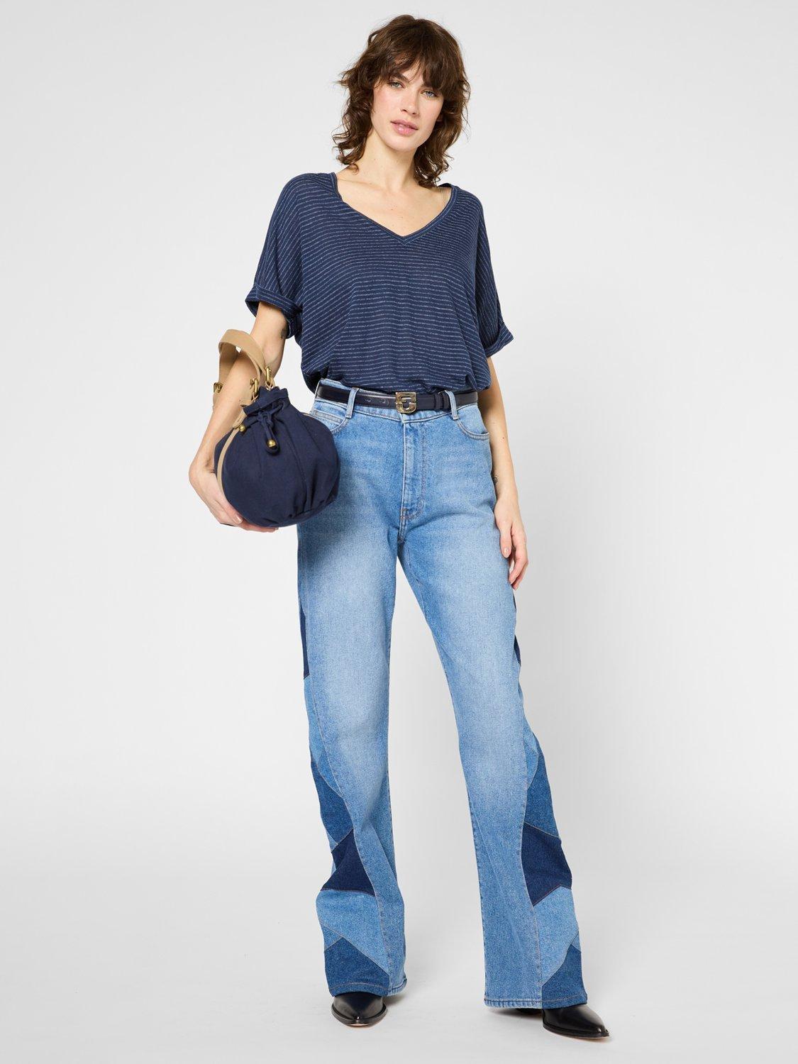 Product image 5 of 6, which shows Gerard Darel Gladys T-Shirt, Indigo, 10