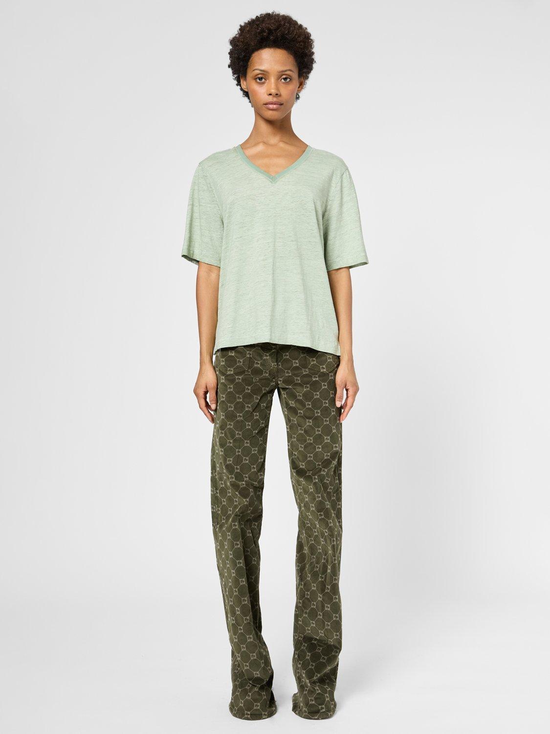 Product image 1 of 2, which shows Gerard Darel Greta T-Shirt, Green, 6