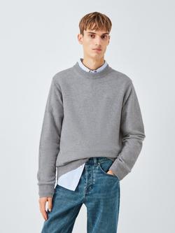 John Lewis Made in Italy Cashmere Crew Neck Jumper, Light Grey