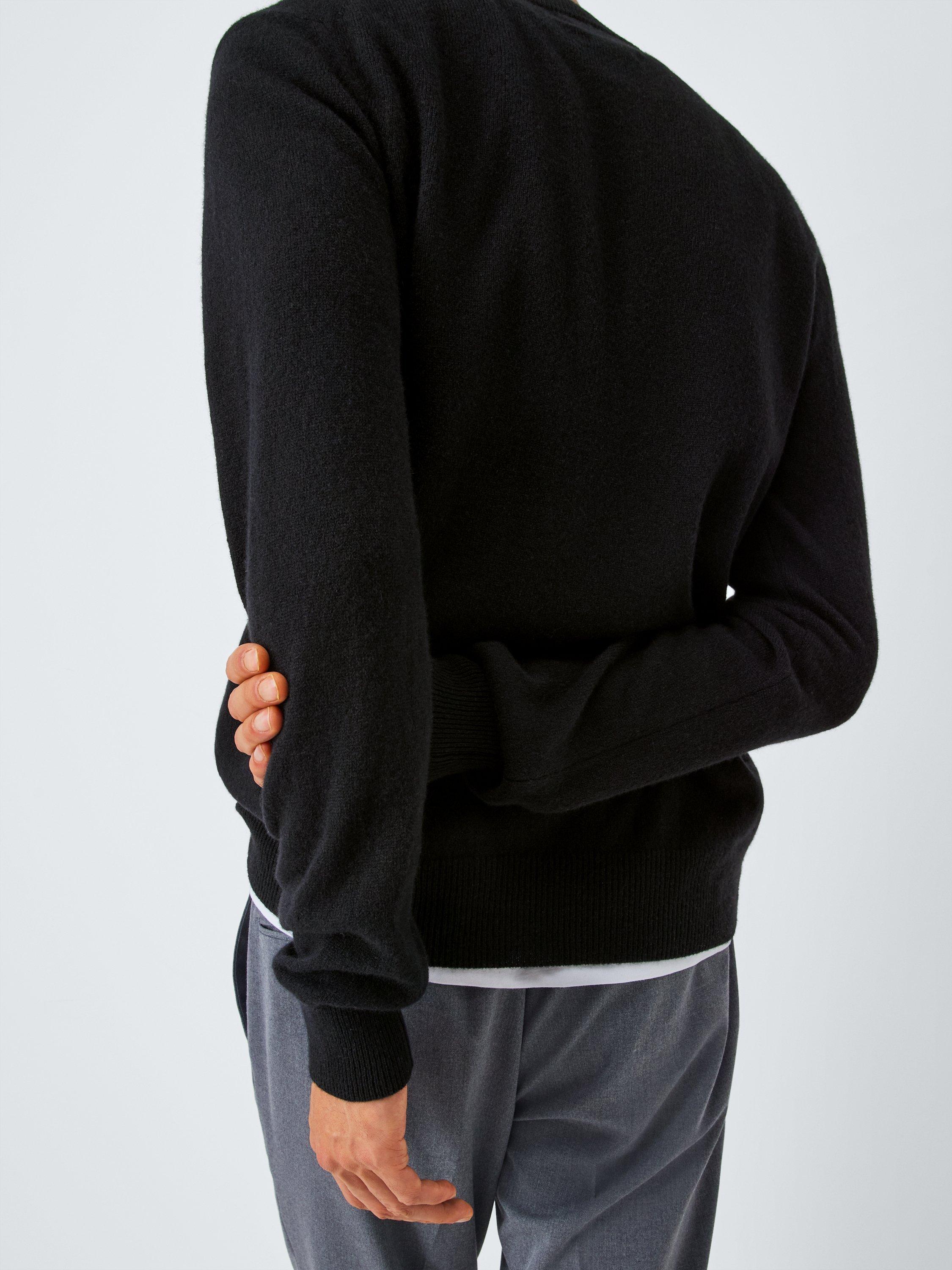 Product image 7 of 7, which shows John Lewis Made in Italy Cashmere Crew Neck Jumper, Black, S