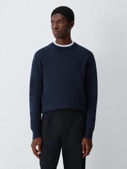 John Lewis Made in Italy Cashmere Crew Neck Jumper, Navy
