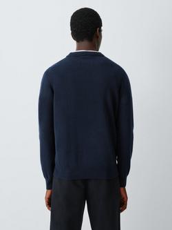 John Lewis Made in Italy Cashmere Crew Neck Jumper - view 2, Navy