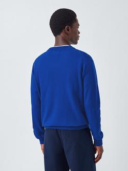 John Lewis Made in Italy Cashmere V-Neck Jumper - view 2, Bright Blue