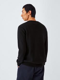 John Lewis Made in Italy Cashmere V-Neck Jumper - view 2, Black