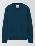 John Lewis Made in Italy Cashmere V-Neck Jumper, Petrol