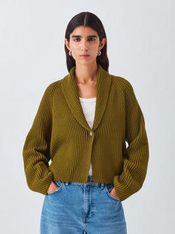 AND/OR Joanna Shawl Neck Cardigan, Khaki, Khaki