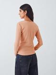 AND/OR Ribbed Long Sleeve Jersey Top, Pink