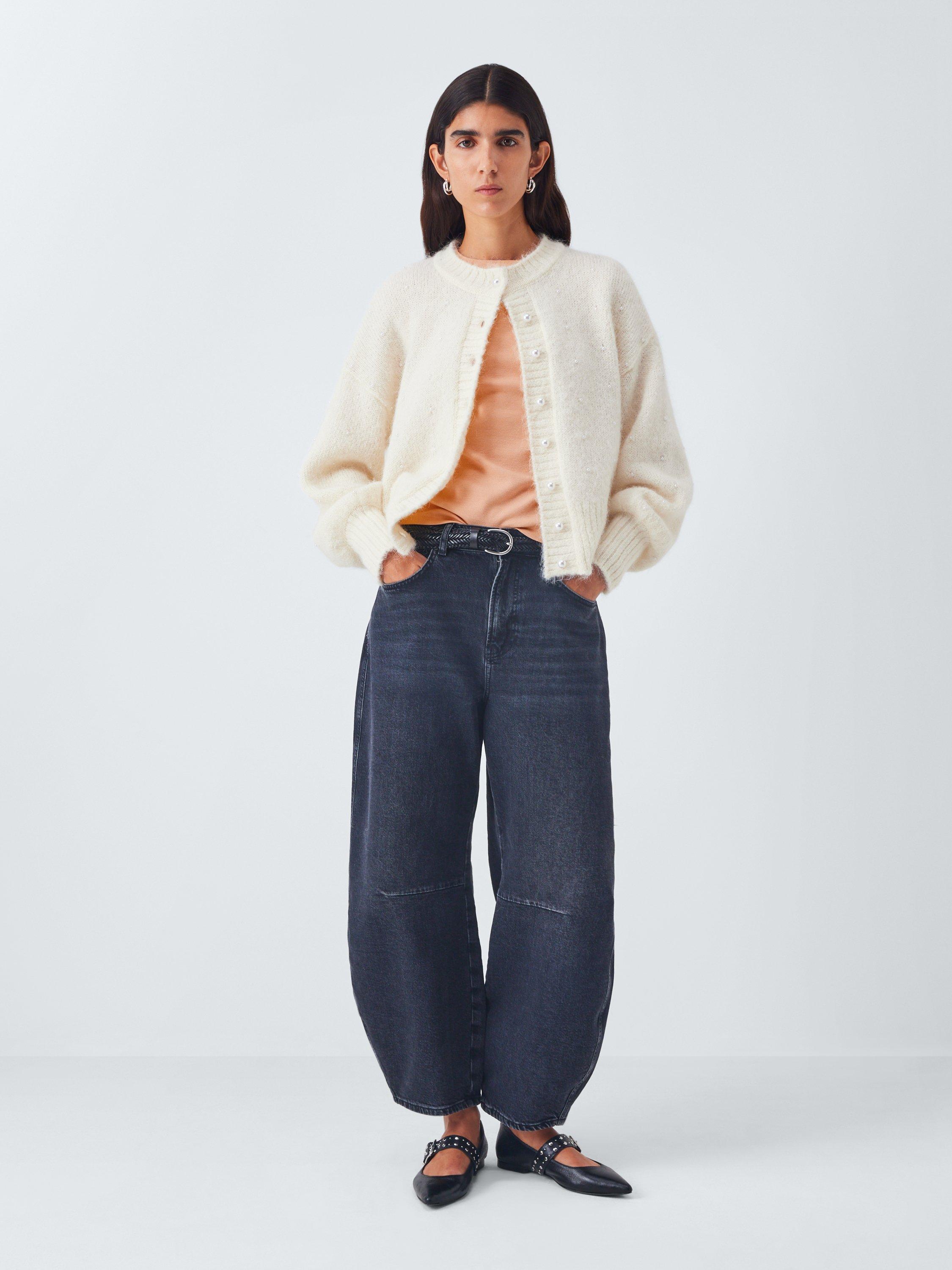 Product image 3 of 5, which shows AND/OR Ribbed Long Sleeve Jersey Top, Pink, 6