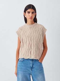AND/OR Lara Textured Wool Rich Tank Top, Natural